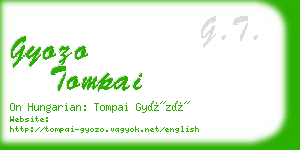 gyozo tompai business card